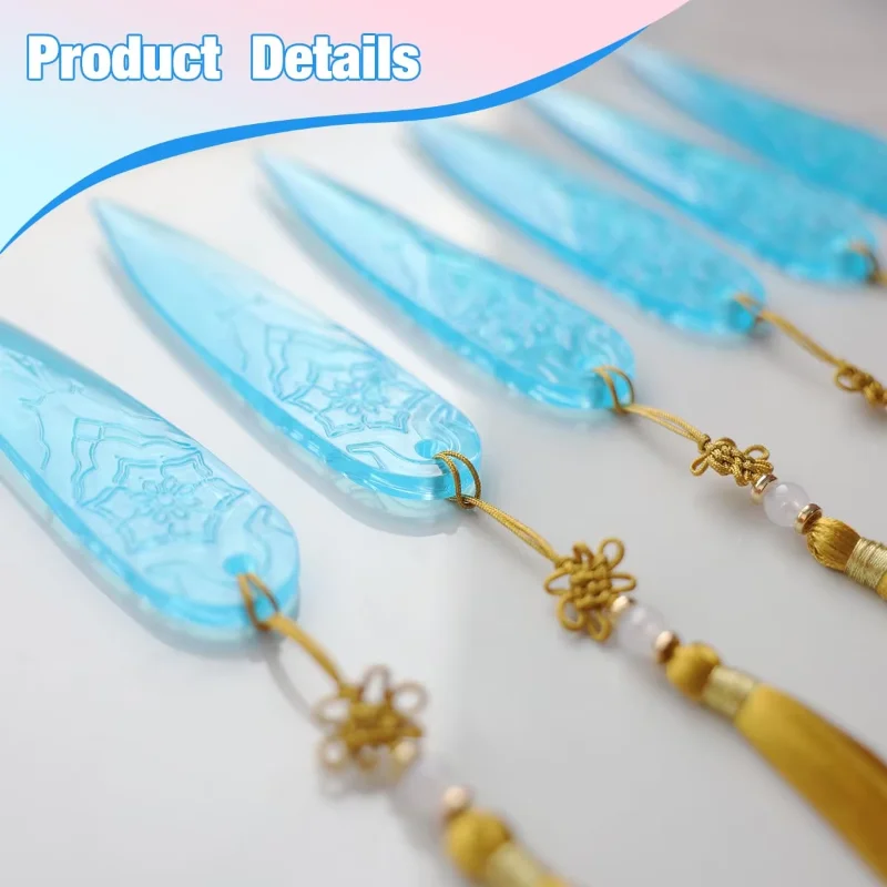 Hot 3pcs Sets Light Blue Resin Cosplay Dart Weapons Roleplay Props For Girl Group Idol Halloween Carnival Costume Accessories