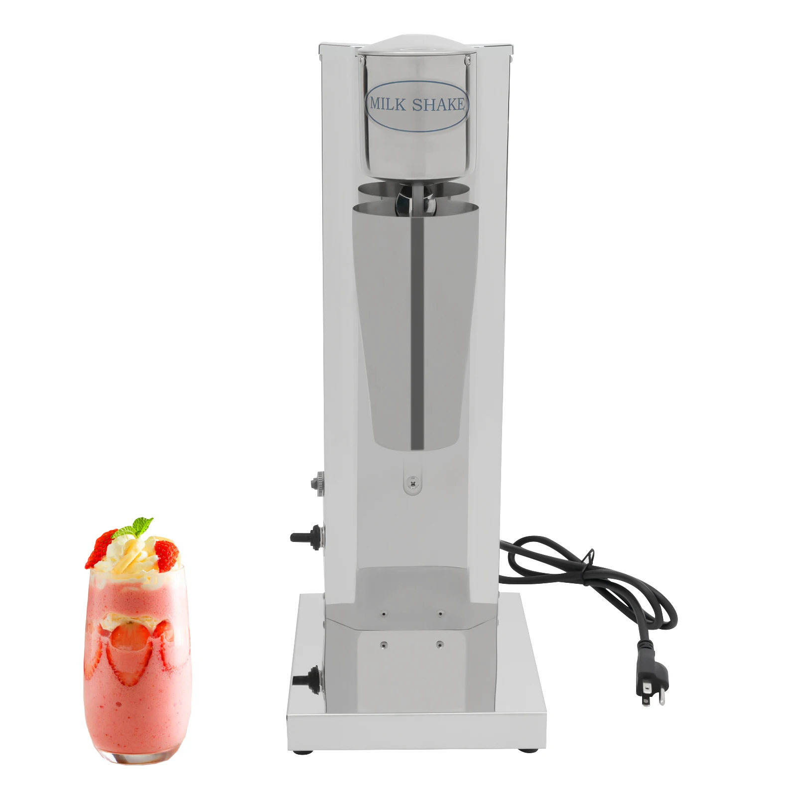 Mesin Milkshake Listrik Stainless Steel Komersial 110V 180W 650ml Blender Minuman Mesin Milkshake Stainless Steel