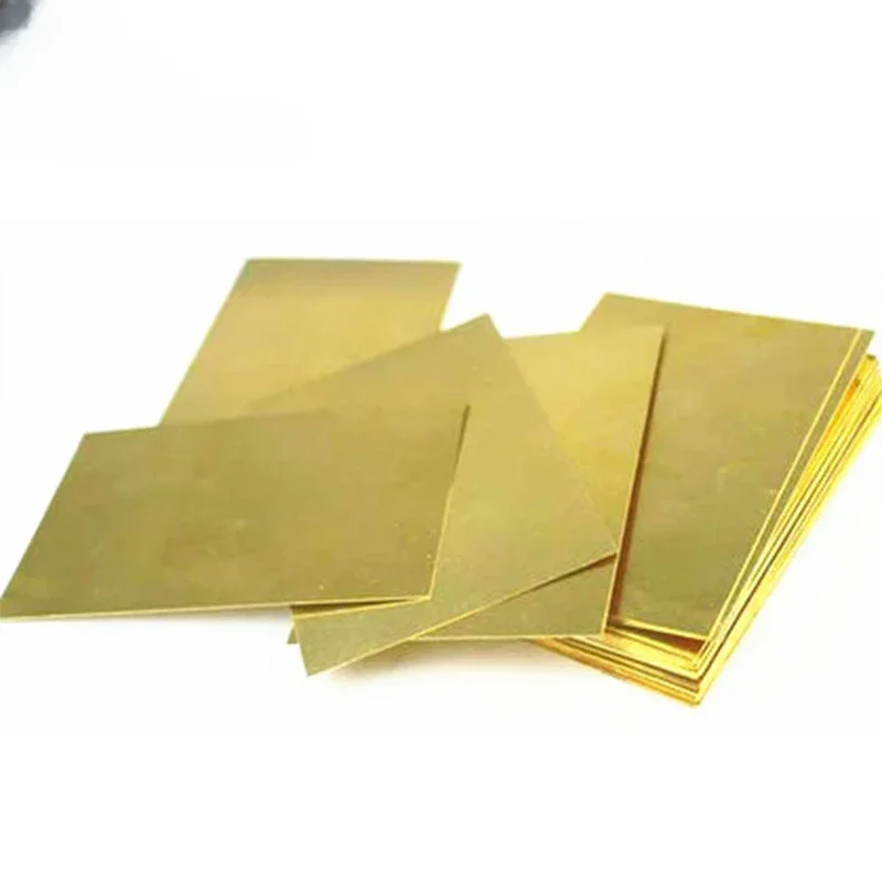 0.8x250x250mm - 4x250x250mm H62 Brass Plate Copper / Yellow Cu Metal Sheet For Conduction