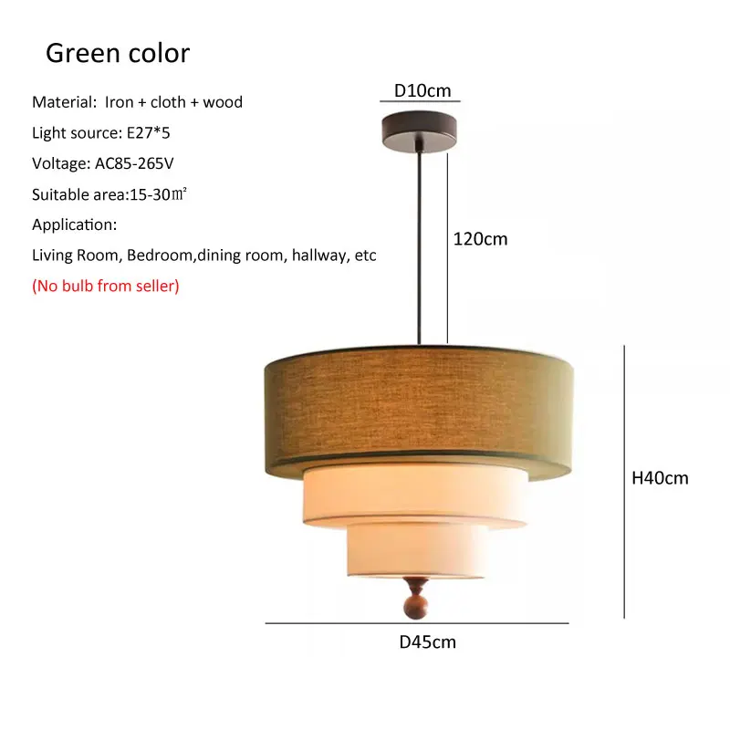 French Medieval Living Room Pendant Light High-End Song Style Aesthetic Dining Room Bedroom Fabric European Study Droplight