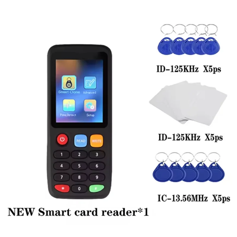 

【B55AQ】X7 RFID Smart Chip Reader Writer 125Khz IC ID Token Clone Copier 13.56Mhz NFC Key Programmer Tag Duplicator