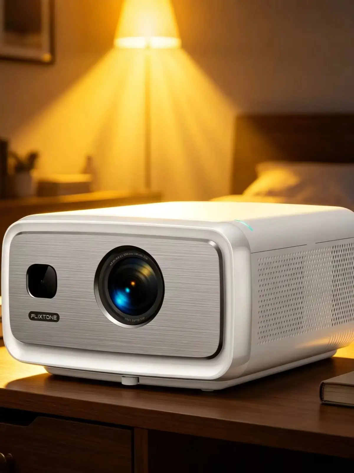 Flixtone D10S Projektor 4000 Ansi 4K Video-Beamer Full HD Dekodierung 4K Heimkino Android 15.0 Smart TV Beamer Outdoor-Kino-Qualität Auto-Fokus+Keystone-Korrektur Projektor