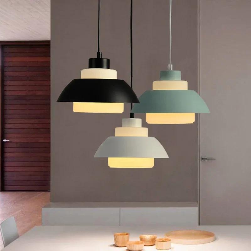 

Nordic Macaron Dining Room Pendant Lights Kitchen Hanging Lamps Modern Restaurant Lighting Fixtures Home Decor Loft Suspension