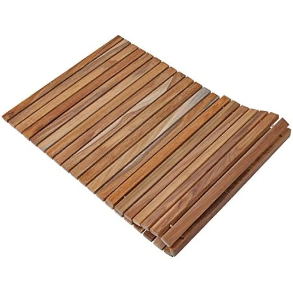 

Коврик из 100% массива тикового дерева Nordic Teak — для внутреннего и наружного использования — нескользящая деревянная платформа для сауны, бассейна, гидромассажной ванны Floorin