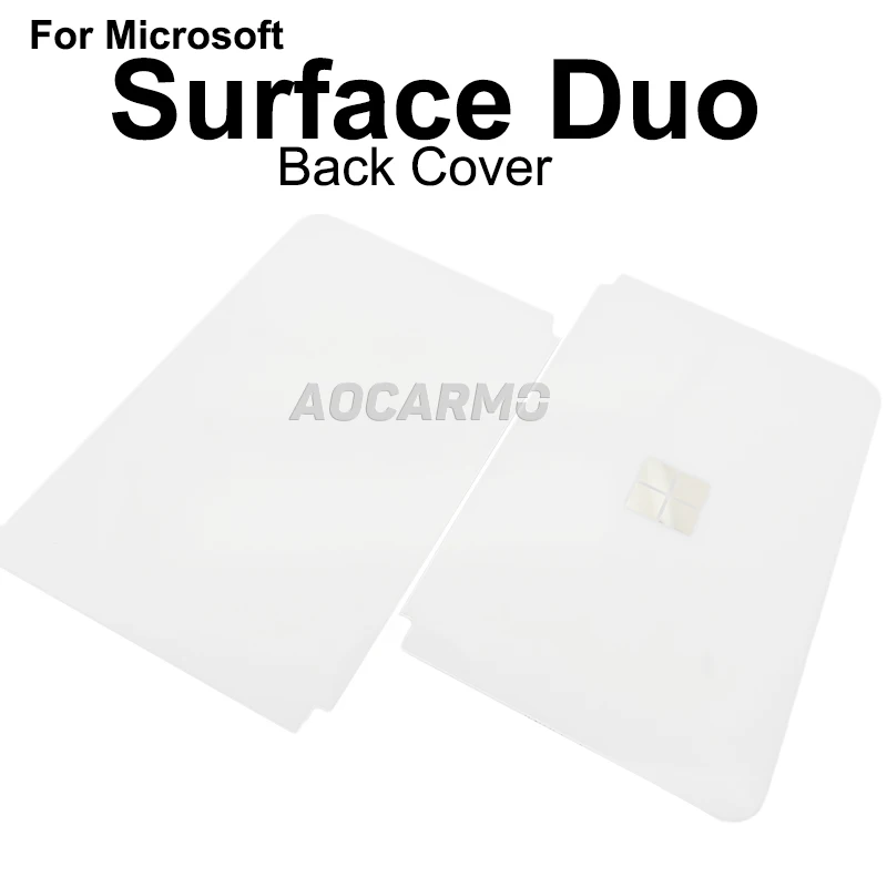 Aocarmo For Microsoft Surface Duo Duo2 Back Cover Glass Left And Right Replacement Part