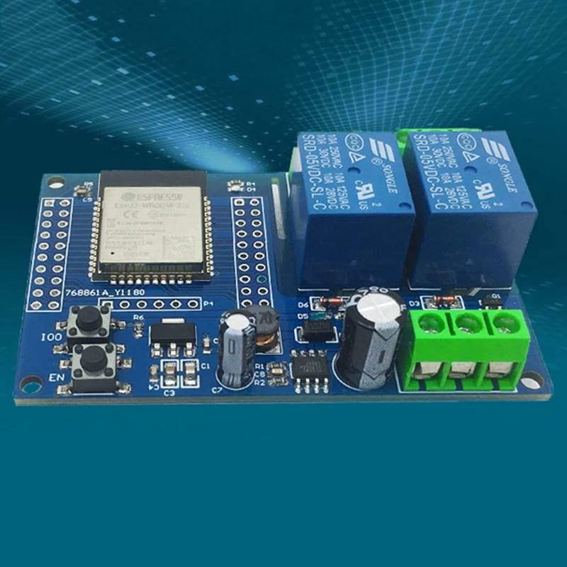 JAJA Dual-Channel WIFI Relay Module ESP32-WROOM Development Board Secondary Development DC5-60V Power Supply
