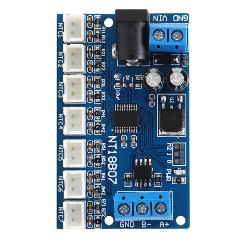 Module NT18B07 7-Channel Board RS485 For Temperature Snesor Paperless Recorder PLC 6-24V
