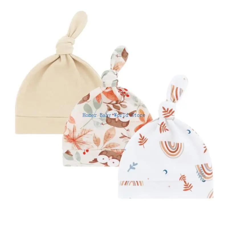 B2QD قبعة لحديثي الولادة قبعات للتمريض والجنين أغطية رأس مريحة للجنسين من عمر 0 ​​إلى 24 شهرًا