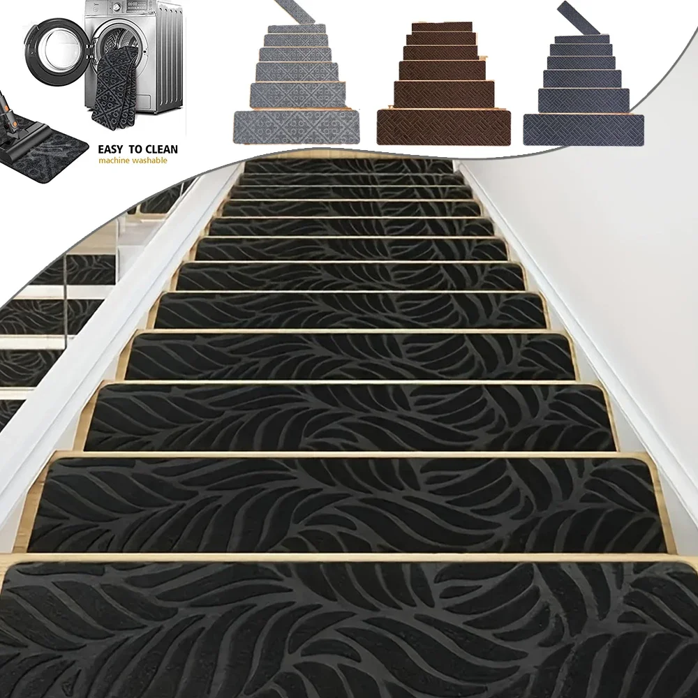 

1pc Non-Slip Staircase Mat Stair Carpet Treads Stair Pads Rug Tread Safety for Kids Elders and Dogs Home Hospistal Indoor Use