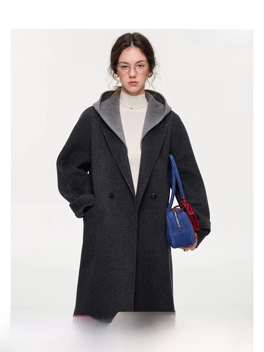 

Волшебное пальто VEGA CHANG: Женское двустороннее шерстяное пальто-оверсайз в корейском стиле, свободного кроя, с длинными рукавами, зимний дизайн