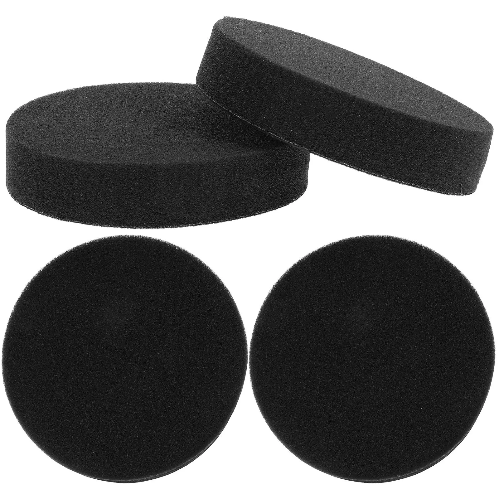 4 pcs 5 Inch Black Sponge Polishing Pads for Car Waxing Buffing Finish Excellent Performance Easy Install Sturdy Practical