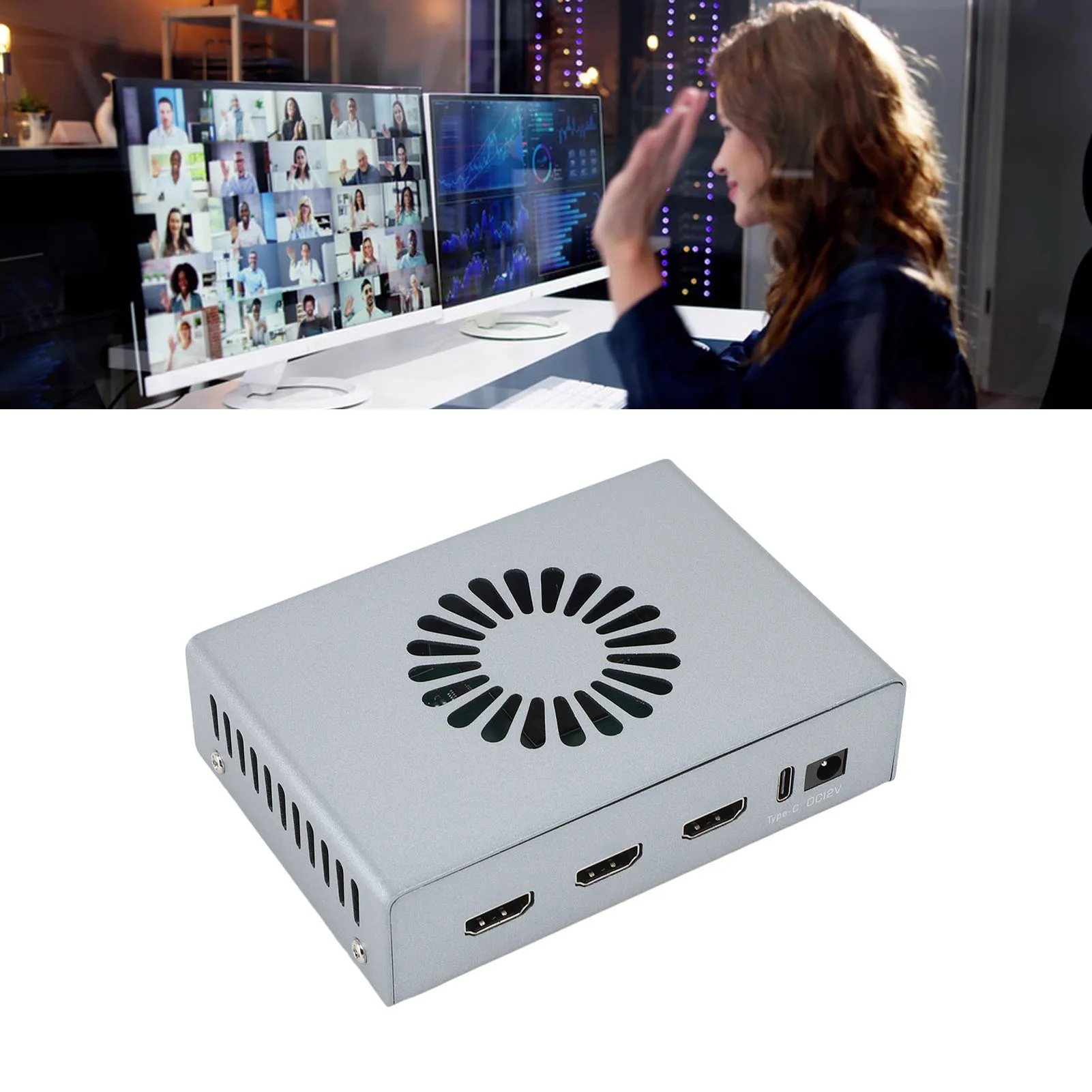 DMA Fuser HD واجهة الوسائط المتعددة فوزر سبائك الألومنيوم 2K 144hz مروحة التبريد DMA المركب HD للألعاب ومؤتمرات الفيديو #3