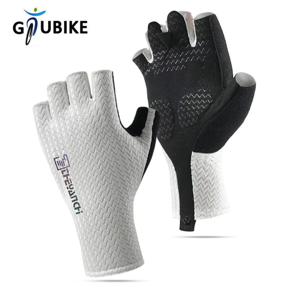 GTUBIKE Halbfinger-Fahrradhandschuhe, Fitness, atmungsaktiv, rutschfest, Fahrradhandschuhe für Männer und Frauen, Stoßdämpfung, Sommer