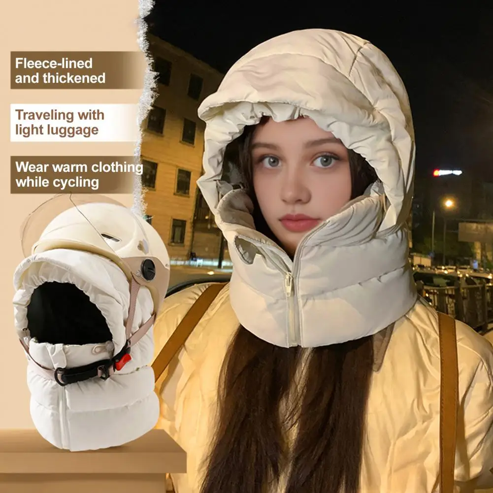 Women Balaclava Hat Women’s Winter Balaclava Hat with Wind-resistant Zipper Face Mask Thermal Fleece Lined Hooded for Outdoor