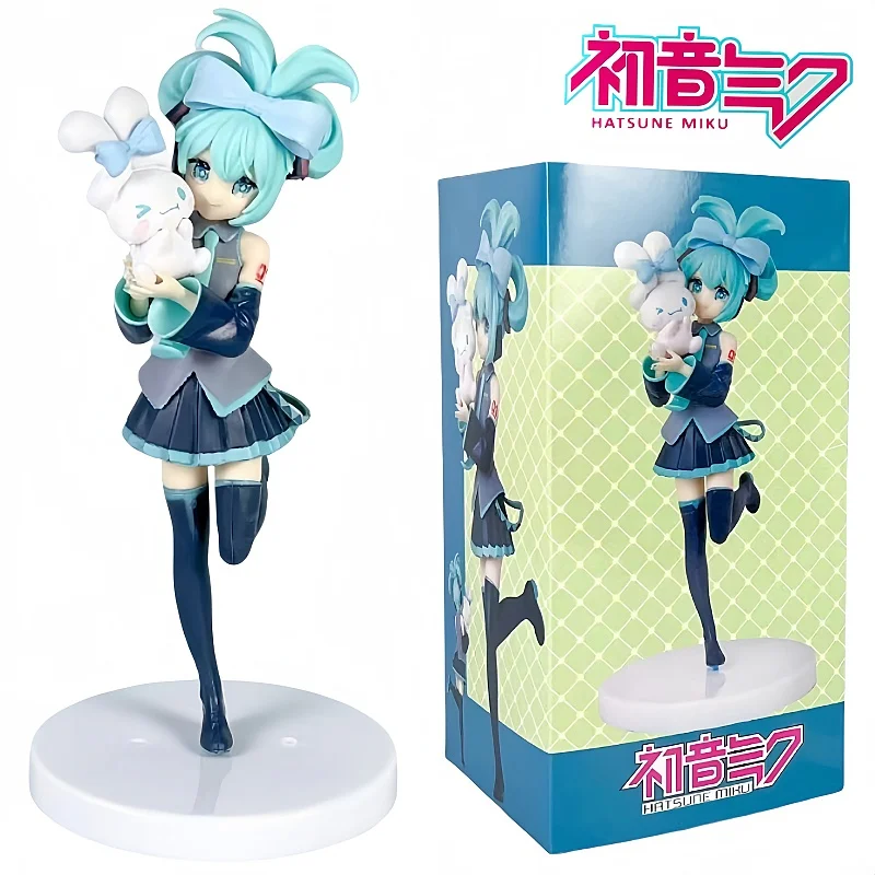 20 cm Anime Hatsune Miku X Cinnamoroll Figur Anime Peripherie Sammeln Modelle Dekorative