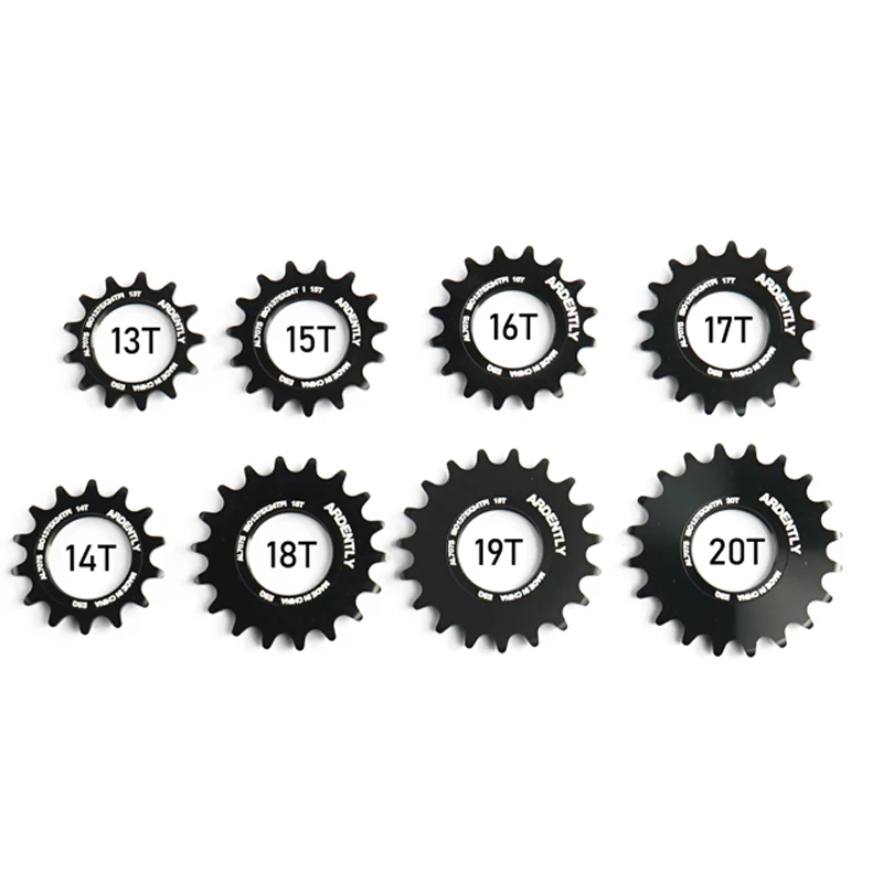 Ardently 13/14/15/16/17/18/19/20T Fixed Gear Bicycle Black Wheel Cogs Strengthen Sprocket & Lockring For 1 Speed Track Bike Hub