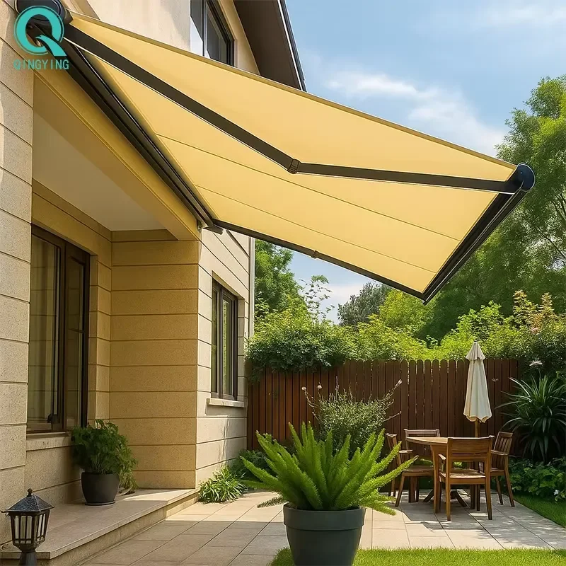 Retractable Foldable Arm Outdoor Manual Hand Crank Awning for QINGYING