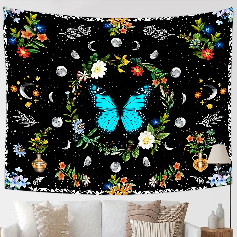 Butterfly Tapestry Living Room And Bedroom Home Decor With Installation Kit