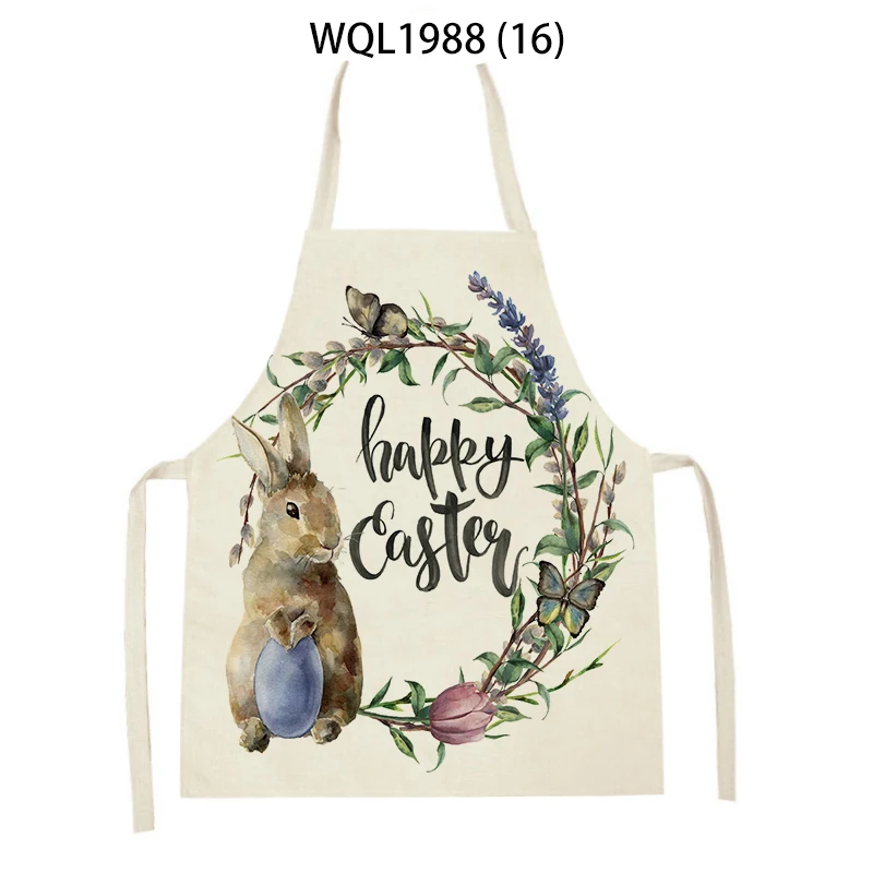 Cartoon Rabbit Kitchen Apron Happy Easter Cooking Apron Dinn