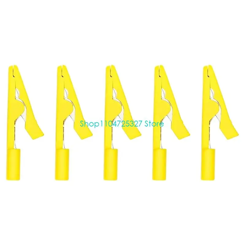 D8KF Spring Contact Alligators Clip Set, 5 Pack for School Experiments, Temporary Wiring, DIY Tasks and Daily Circuit Practice