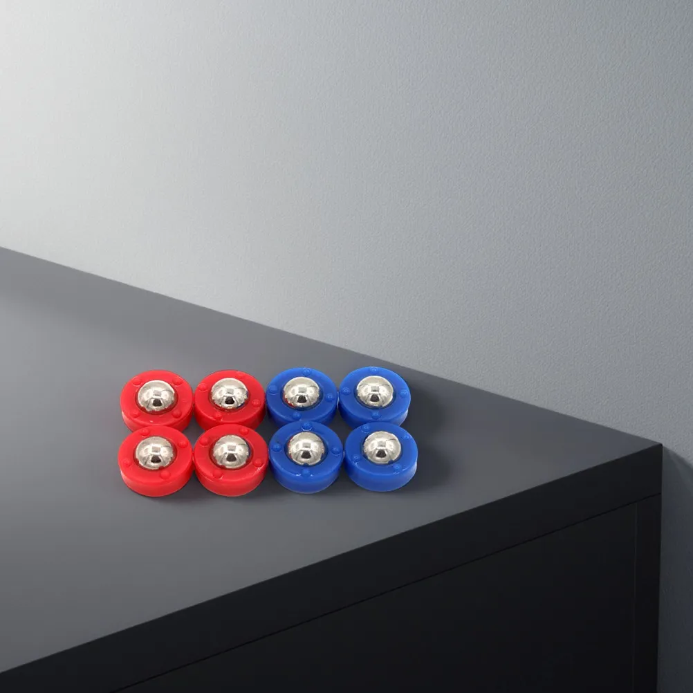 Image 3: Lot de 10 mini-pucks de shuffleboard – Jeu de balle roulante de table pour enfants – Divertissement intérieur – Rangement portable – Installation facile – Acier