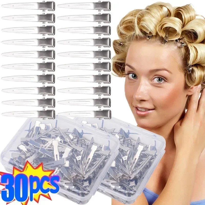 10/20/30pcs Hair Salon Fixed Clips Ladies Styling Sectioning Hairpin Clamps Curl Hair Root Fluffy Barrettes Hairdressing Tools