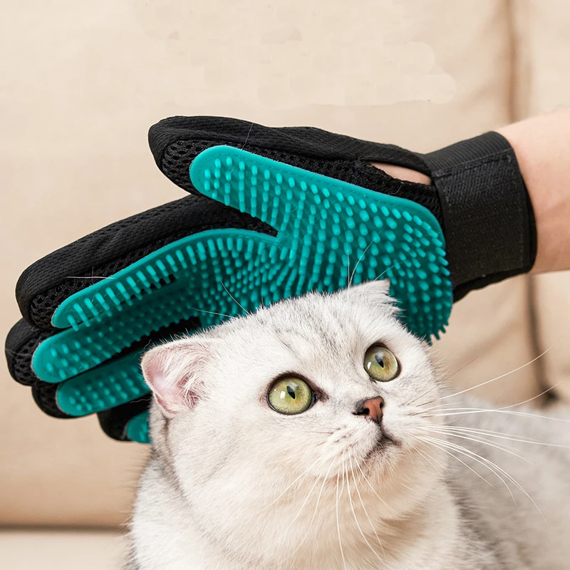 

1PC Cat Hair Remove Gloves Rubber Pet Beauty Cleaning Grooming Effective Massage Dog Combs Floating Brush 6 Color