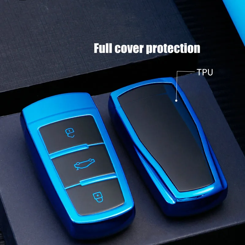 TPU Car Remote Key Case Control Protective Cover for Volkswagen VW CC Passat B6 B7 Passat 3C CC Protecotr Fob Keyless