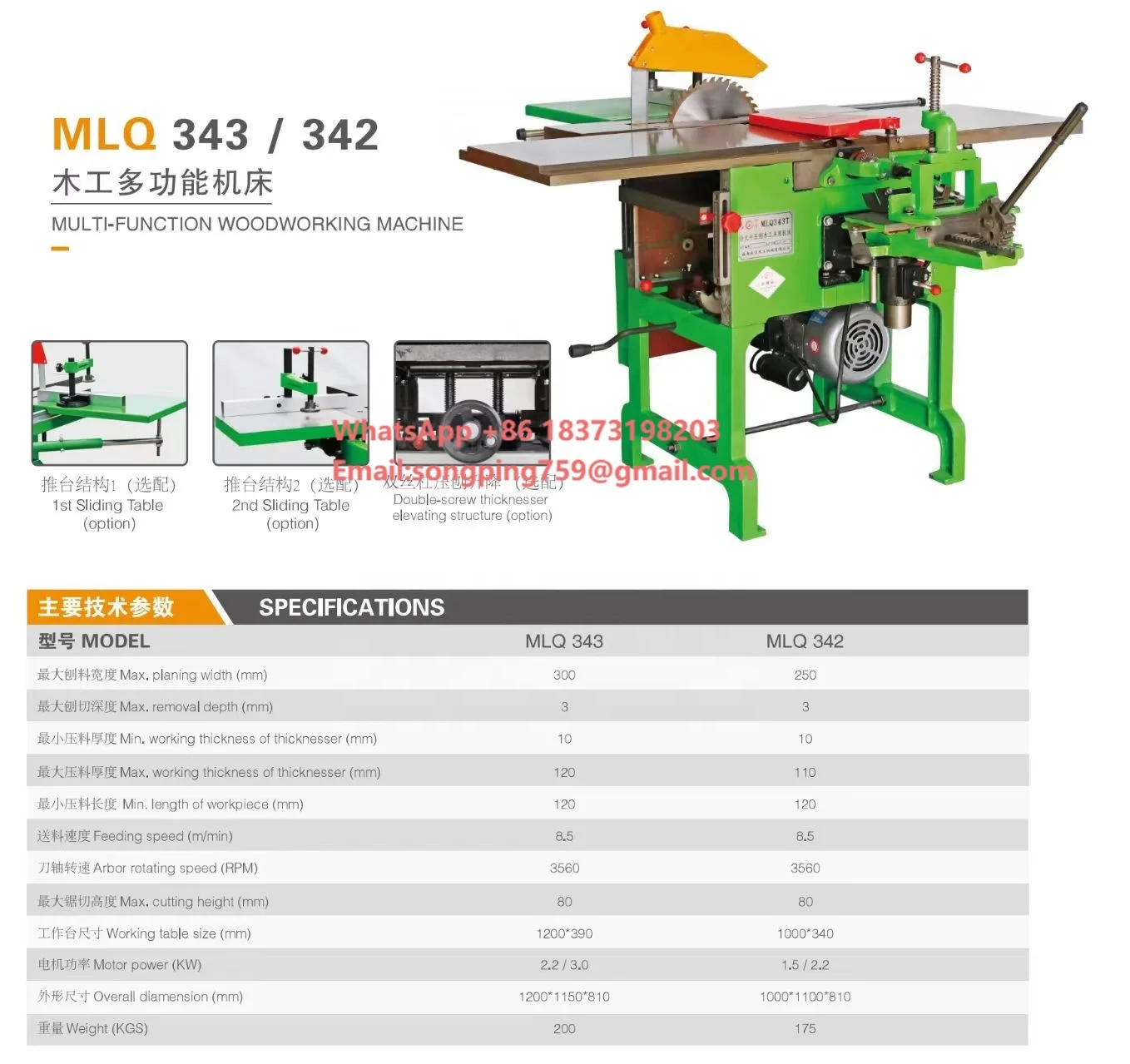 

High-Efficiency Universal Multifunctional Woodworking Machine Combined Wood Processing Equipment with Core Motor Component