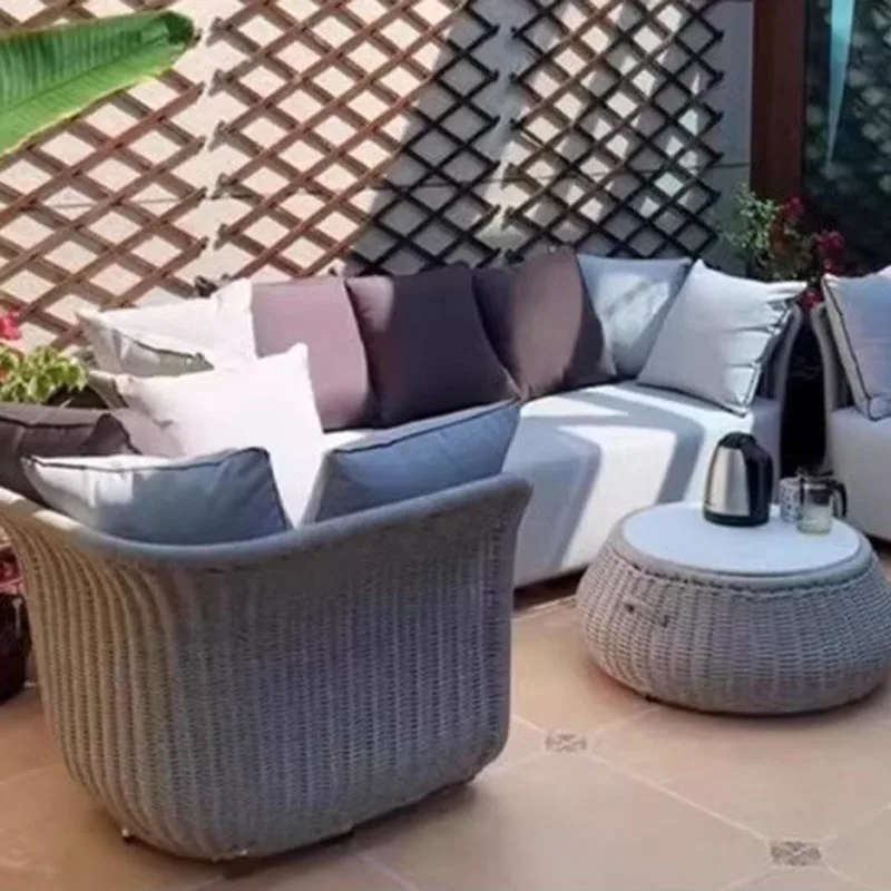 الروطان الخشب حديقة الأثاث مجموعات الشاطئ النسيج حديقة الأثاث مجموعات الفناء الخلفي المستديرة Muebles دي فناء أثاث الفناء الخارجي