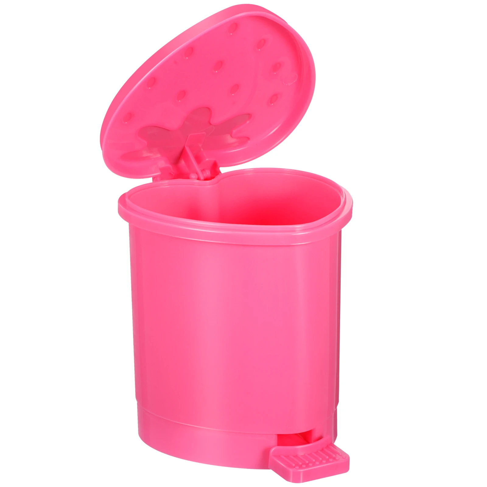 

Kisangel Mini Strawberry Trash Can Plastic Desktop Garbage Container with Lid for Home Office Car Desk Bathroom