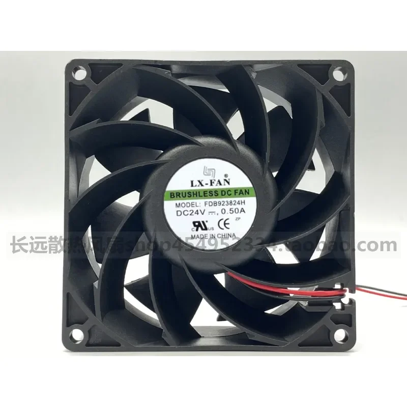 for LX-FAN FDB923824H 24V 0.50A 9CM 9038 2-wire DC Cooling Fan Original