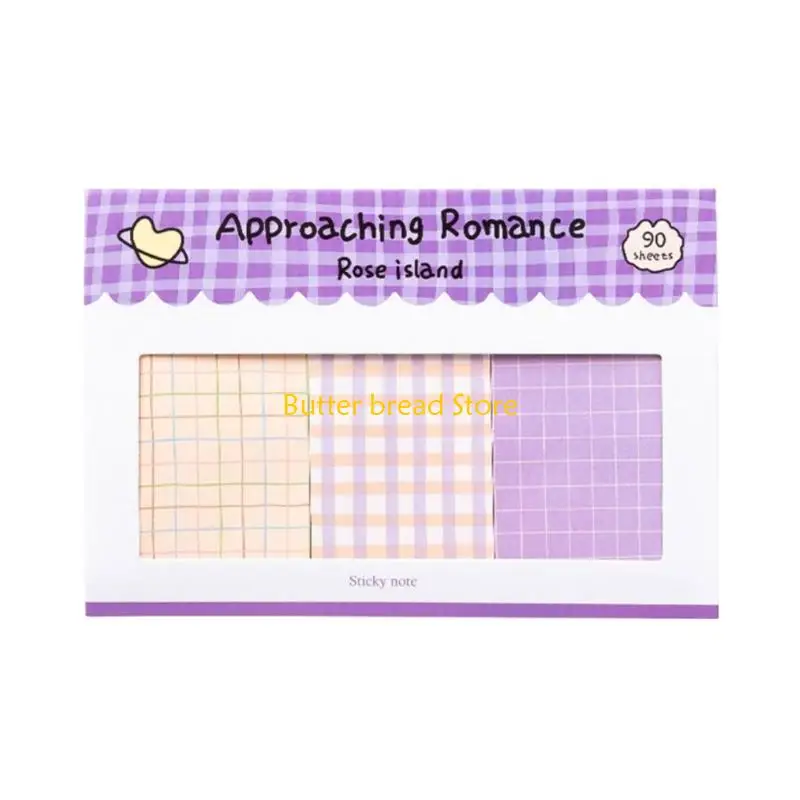 W89C Colorful Note Notepads With Lines Writing Pad Adhesive Paper Multipurpose Note Book for School Office Reminders view 5