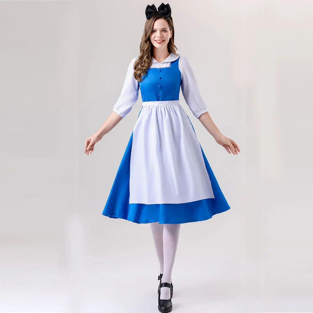 

Halloween Girls Lolita Dress Maid Alice Cosplay Costume Bavarian Traditional German Beer Festival Maid Cartoon Anime Costume