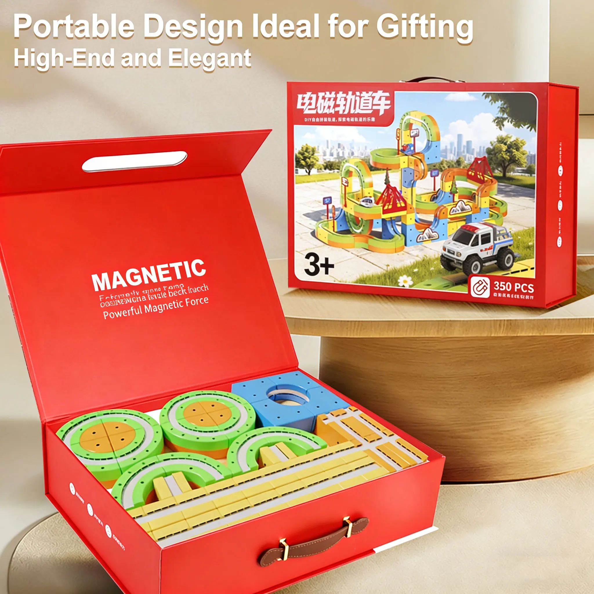 لتقوم بها بنفسك الكهربائية المغناطيسي المسار سيارة قطار اللبنات مدينة الطريق تجميع لعبة تعليمية هدية للأطفال الأطفال