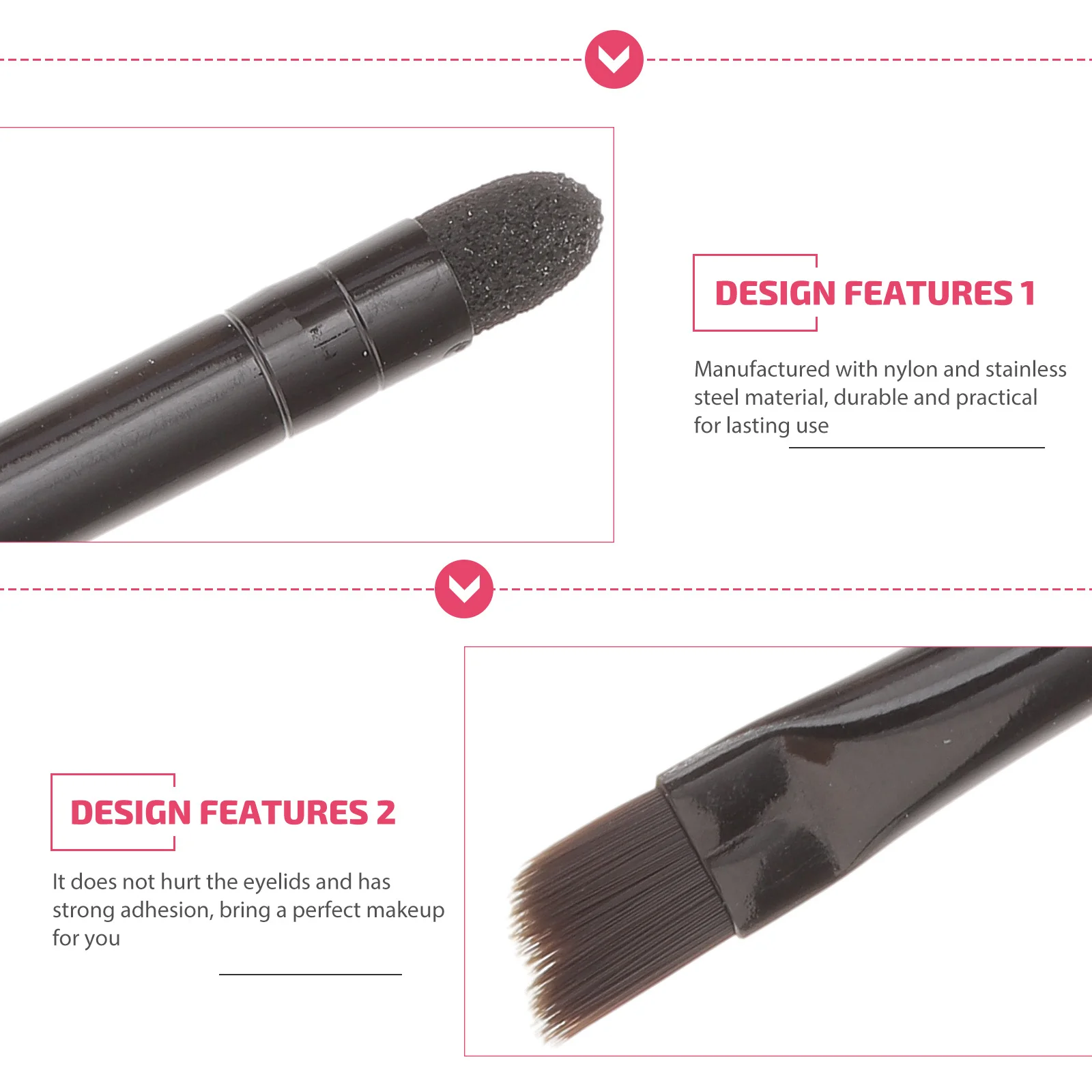 

10Pcs Dual-Ended Eyeshadow Brushes Smooth Handle Makeup Brush Set for Eye Shadow Eyebrow Professional Use Eye Shadow