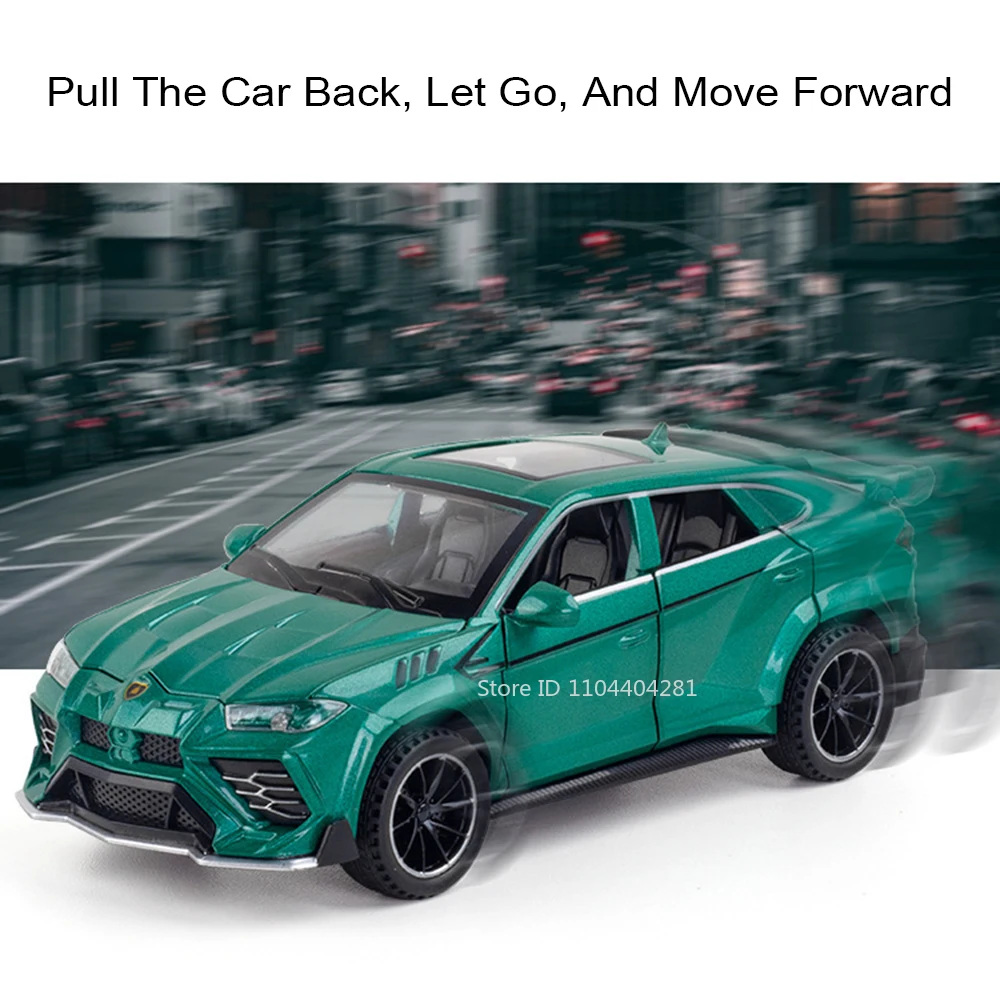 Scala 1:32 URUS SIAN Modello Giocattoli Pressofuso in lega Auto con luce sonora Tirare indietro Pneumatici in gomma Veicoli in metallo Raccolta Hobby Regalo