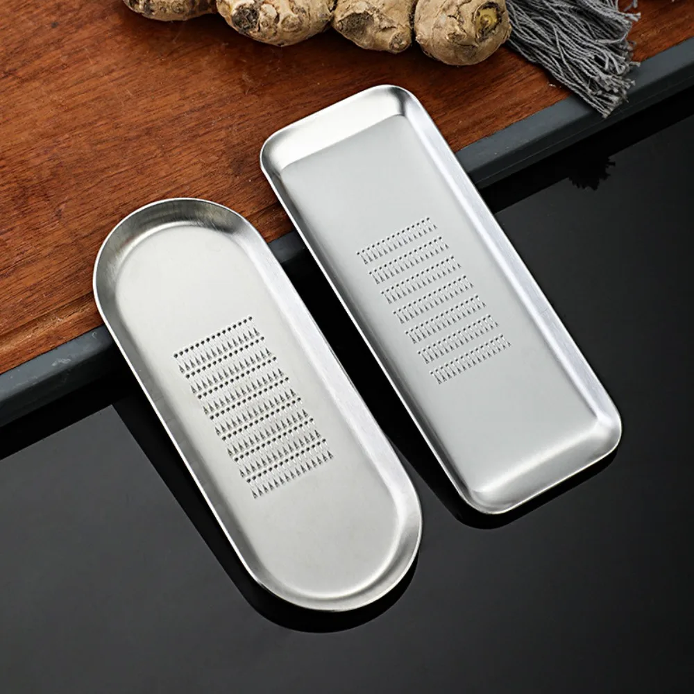 

304 Stainless Steel Garlic Grinder Handheld Rust-proof Wasabi Crusher Thickened Manual Garlic Mill Tool Complementary Food