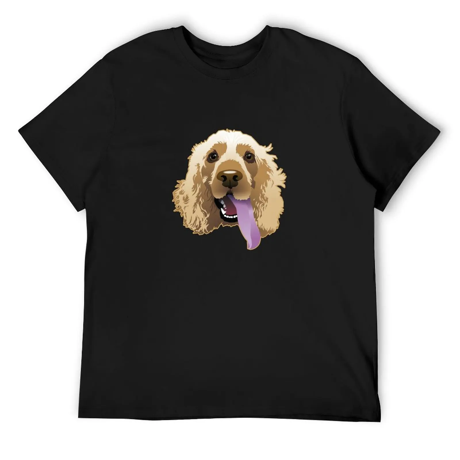 Panting Dog Brandie Golden Cocker Spaniel T-Shirt graphic shirts vintage clothes black t shirts for men