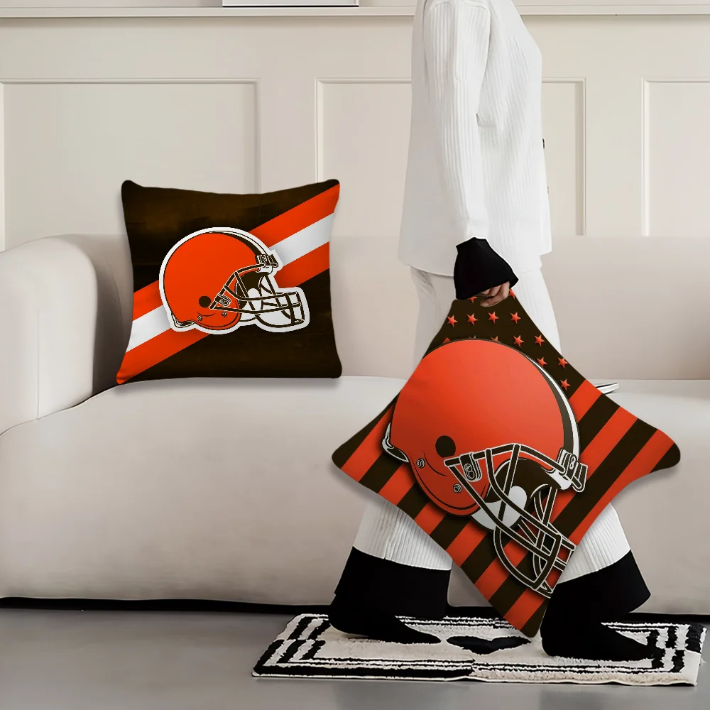 Football C-Cleveland B-Browns Decoration Room Home Sofa living Office Car Nordic Simplicity Pillow Cover