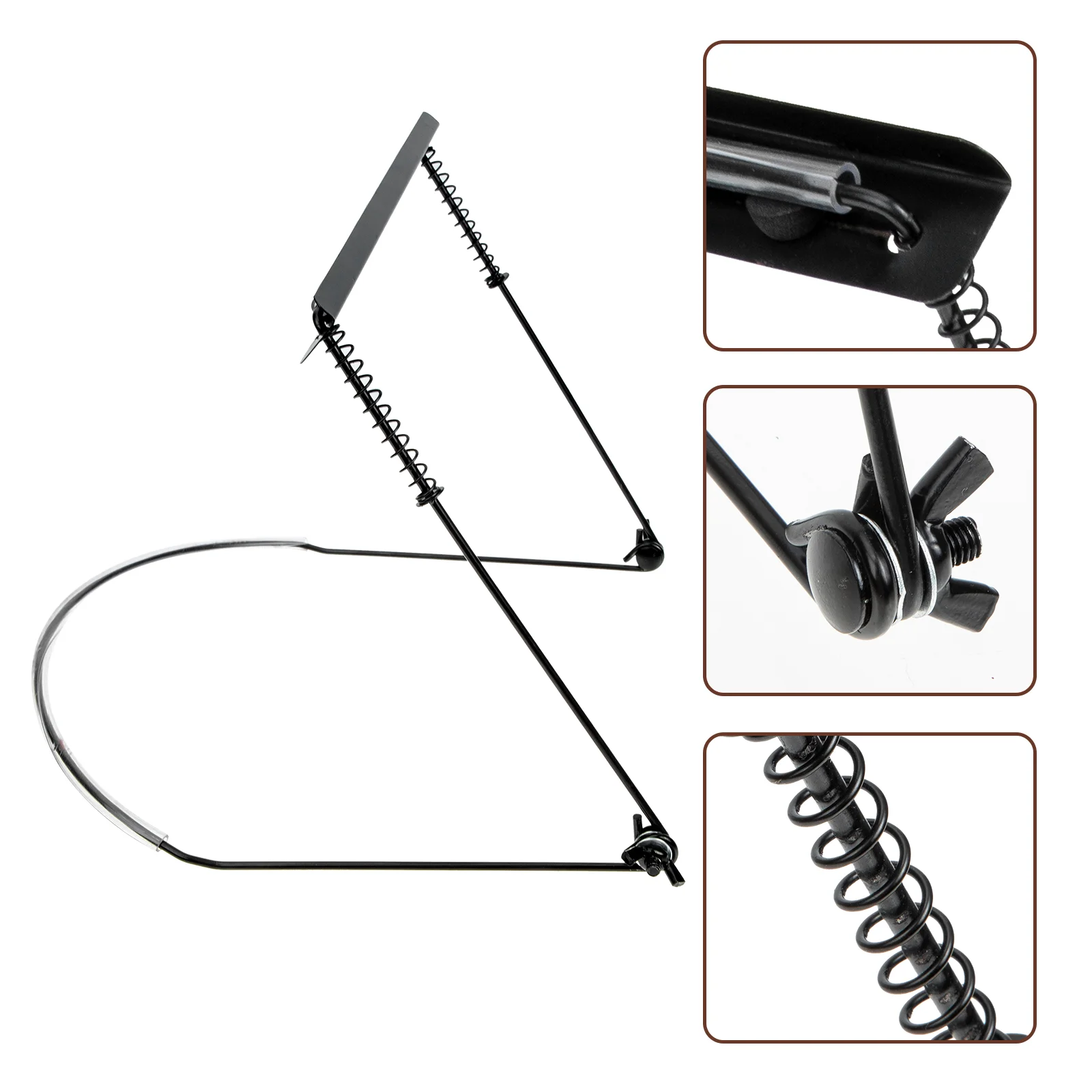 Halter Neck Cellphone Stand Jaw Zinc Alloy Collapsible Metal Harp Rack for Harmonica