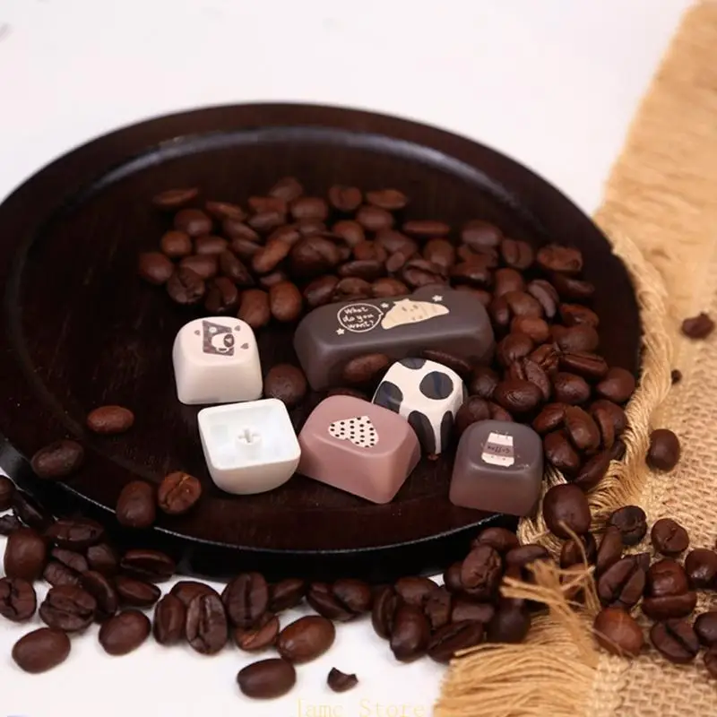 LX0B الفريد من نوع Cartoon Beans موضوع Keycap Set 131 Keys PBT MOA ارتفاع