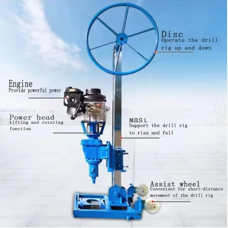 High quality 20m portable small backpack tower removable core drilling rig