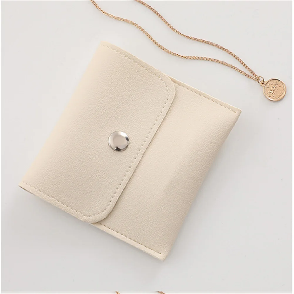 1PC Jewelry Storage Bags Mini PU Leather Jewelry Pouch Necklace Ring Bracelet Earrings Organizer Women Girl Gifts Packaging