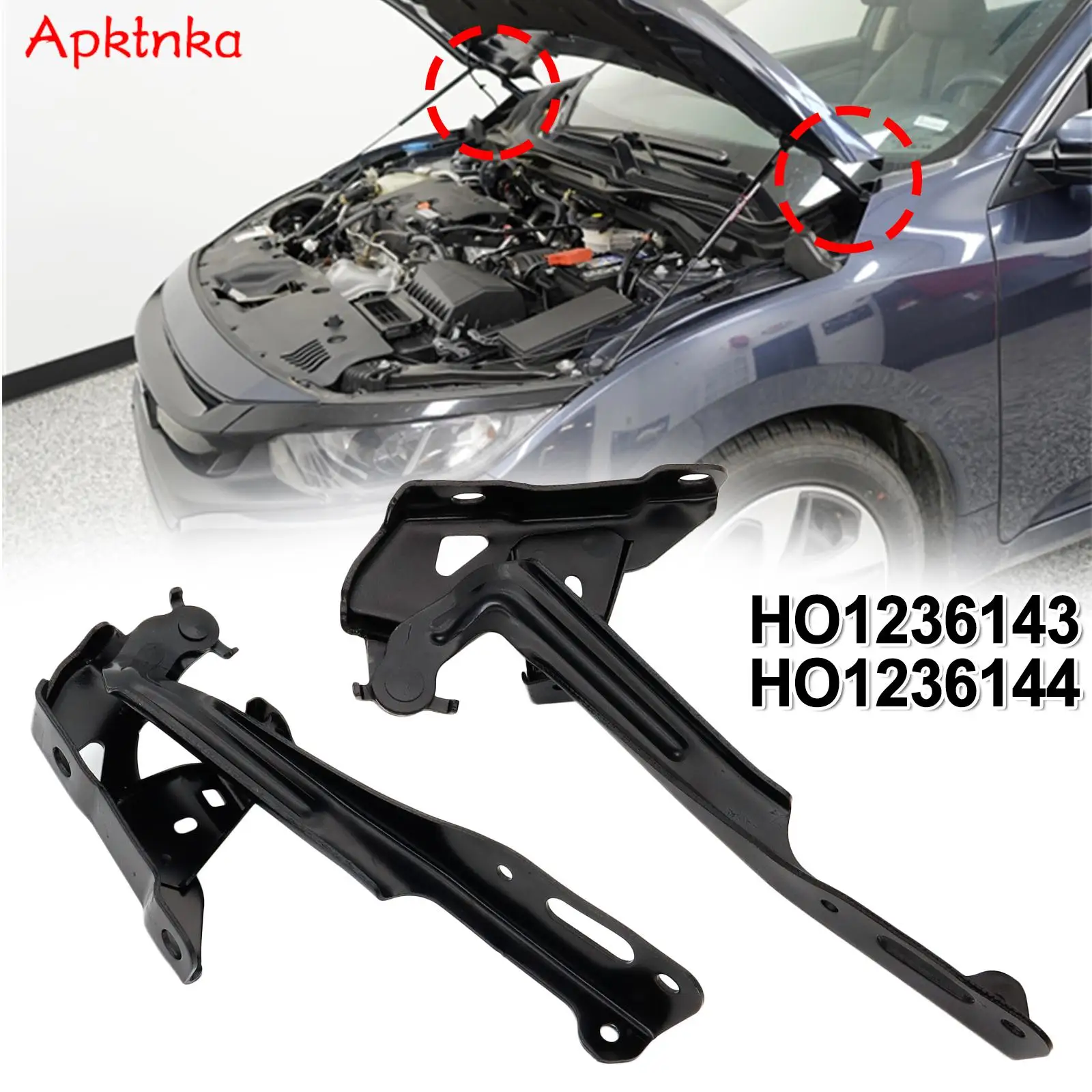 

Set 2Pcs Car Hood Hinges Driver Passenger Side LH RH For Honda Civic 2016 2017 2018 -2021 HO1236143 HO1236144 Pair Accessories