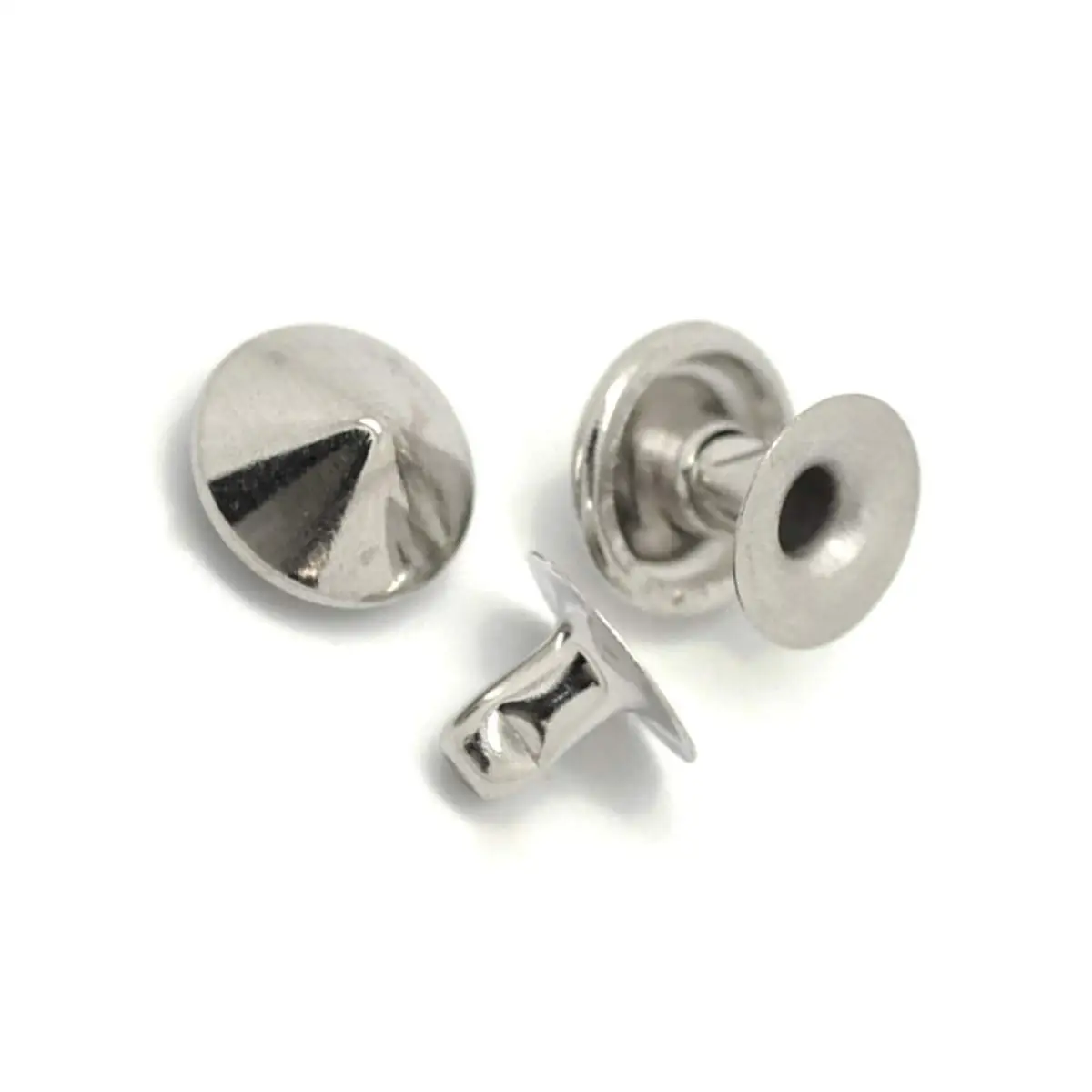 

500Sets Cone Spike Garment Rivets Studs Spots Pointed Rivets Silver Tone 9mm 8mm Dia. DIY Handicrafts Decoration Accessories
