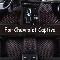 Car Mats For Chevrolet Captiva 5seat C100 C140 2006~2010 Anti-dirt Carpets Leather Mat Rugs Pad Interior Parts Car Accessories
