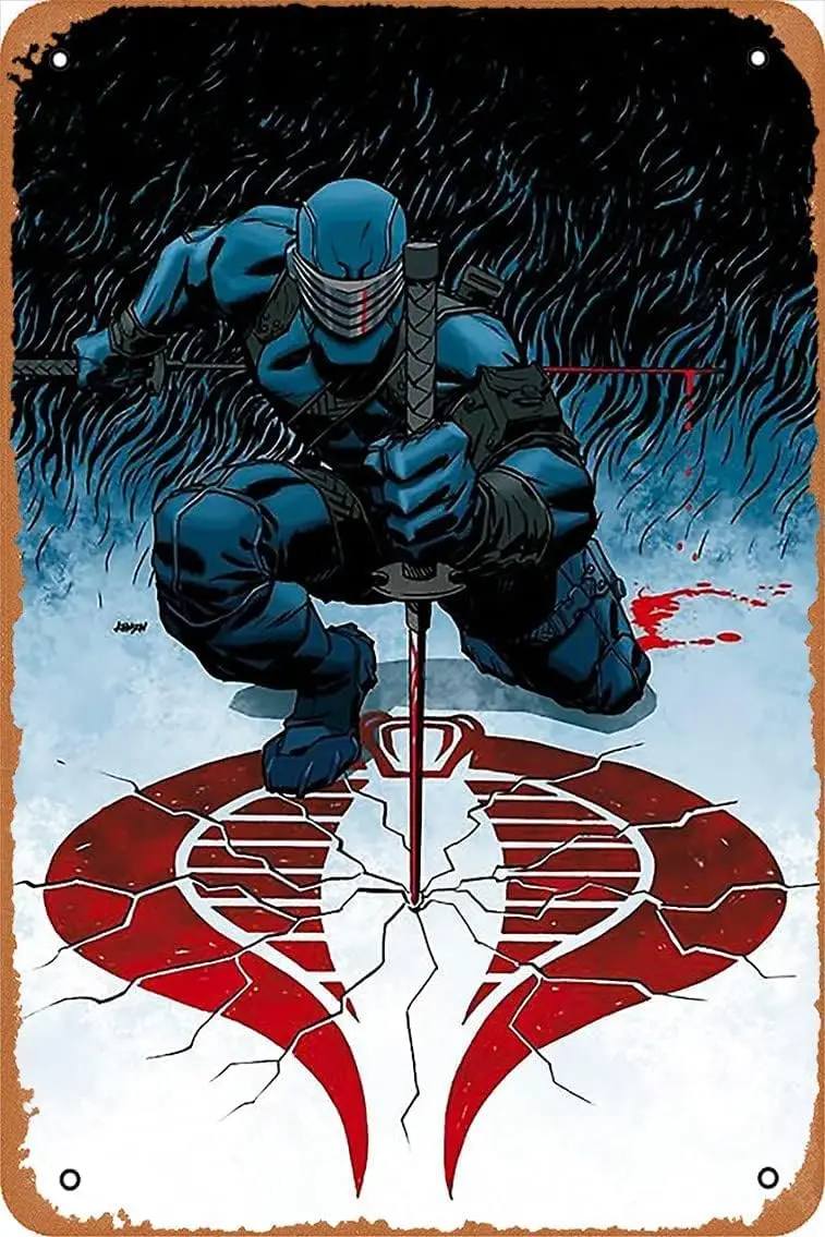 Póster de Metal Vintage gi Joe, cartel de hojalata de 30,48X20,32 cm, adecuado para decoración de pared en bares, cafés, garajes, cuevas de hombre
