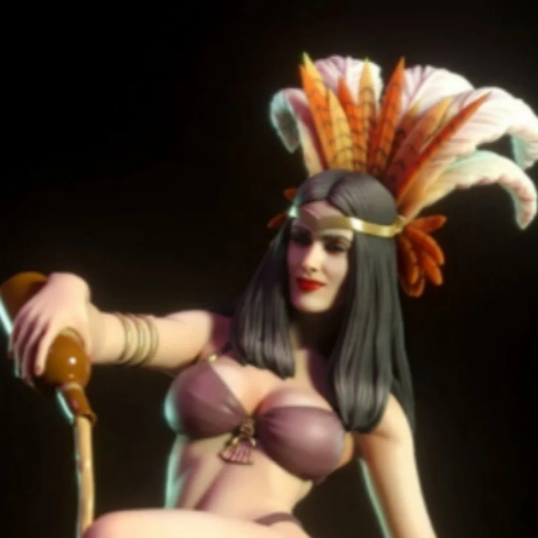 

1/24 Scale Resin Figure Model Kit Tribal Makeup for Bar Hostesses Unassembled and Unpainted 3D printing DIY toy 453