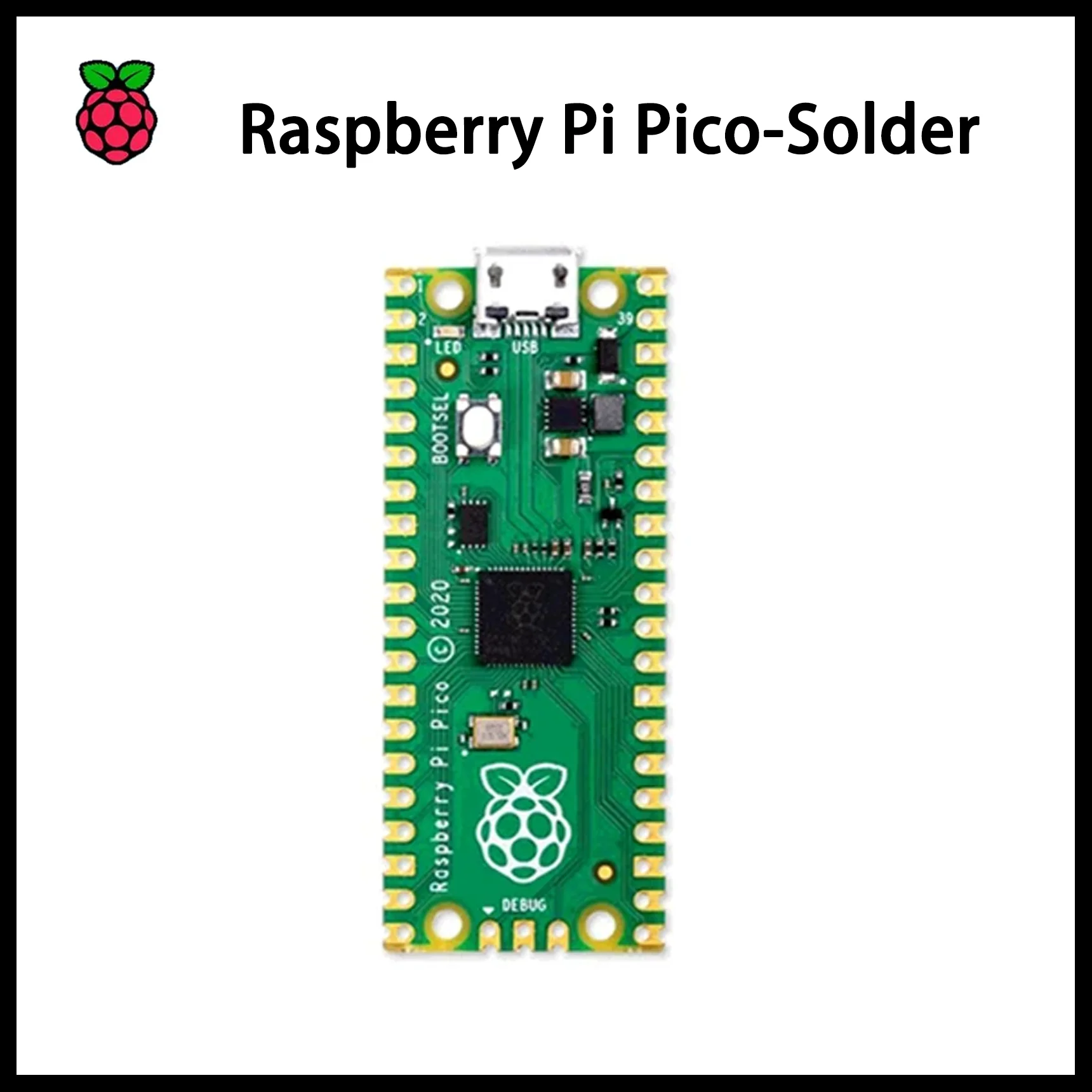 لوحة تطوير رقاقة Raspberry Pico/Pico-solder RP2040 RP2350 الأصلية مجهزة بوظيفة WiFi اللاسلكية